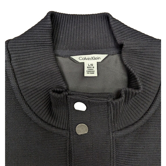 Calvin Klein Full Button Black 100% Cotton Women's Vest Size Large - Picture 2 of 8